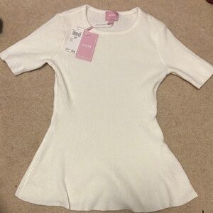 Muse Ivory Knit Blouse